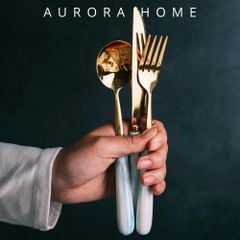 Bộ muỗng đũa inox vân đá (Set 5 món)