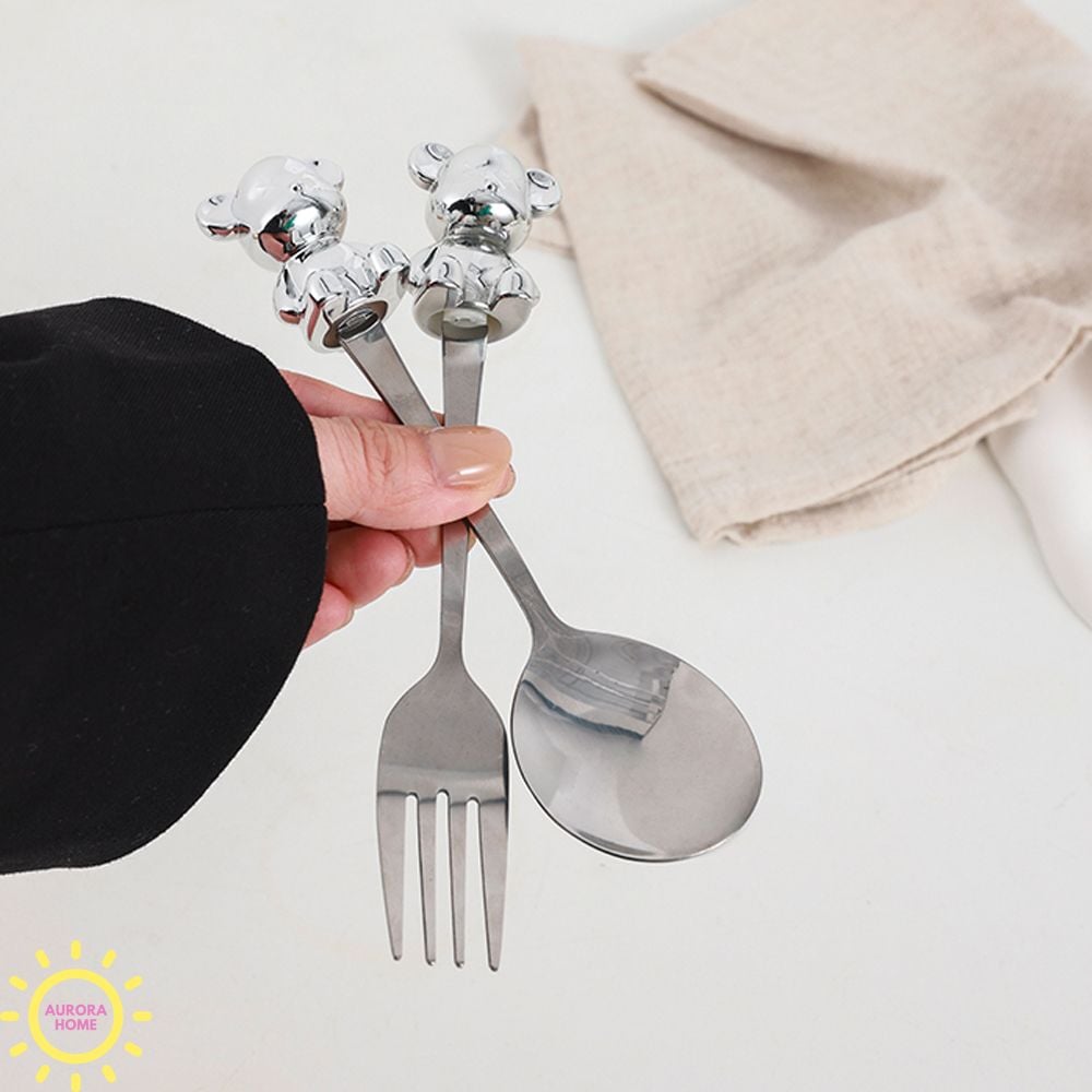 Bộ muỗng nĩa Bear Lucky