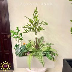 Bồn cây giả trang trí nội thất văn phòng (Mẫu 7)