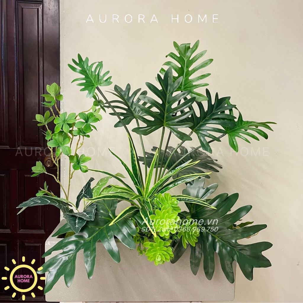 Bồn cây giả trang trí nội thất văn phòng (Mẫu 10)