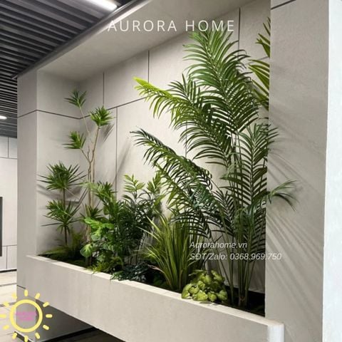 Bồn cây giả decor trang trí (Mẫu 11)