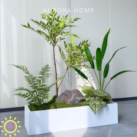 Bồn cây giả decor trang trí (Mẫu 10)