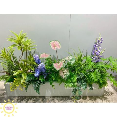 Bồn cây giả decor trang trí (Mẫu 8)