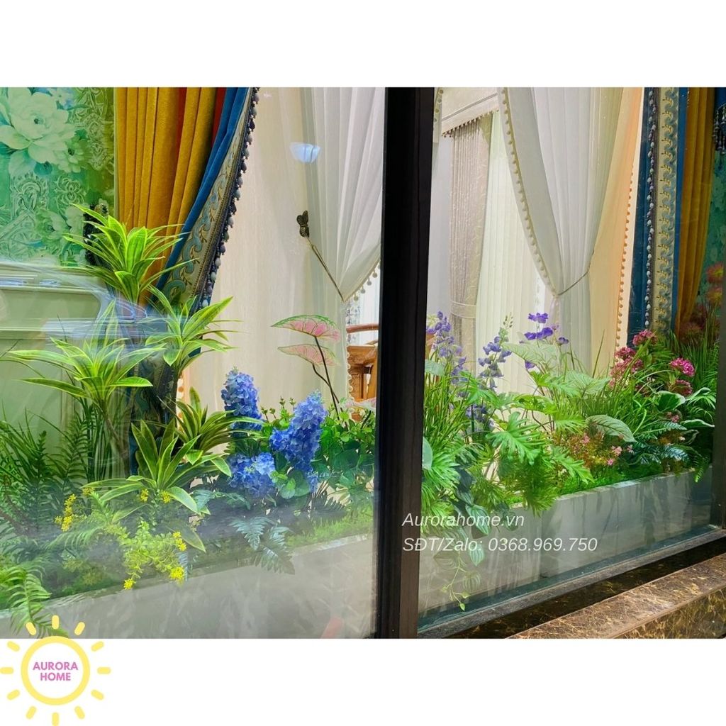 Bồn cây giả decor trang trí (Mẫu 8)