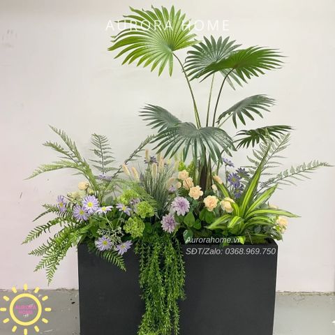 Bồn cây giả decor trang trí (Mẫu 3)