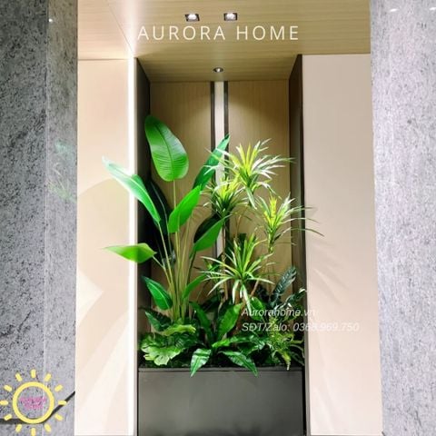 Bồn cây giả decor trang trí (Mẫu 1)