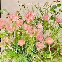 Bồn hoa giả cao cấp trang trí (Mẫu 12)