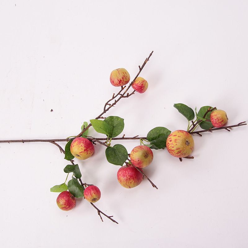 Cành quả táo Zakka giả trang trí cao cấp