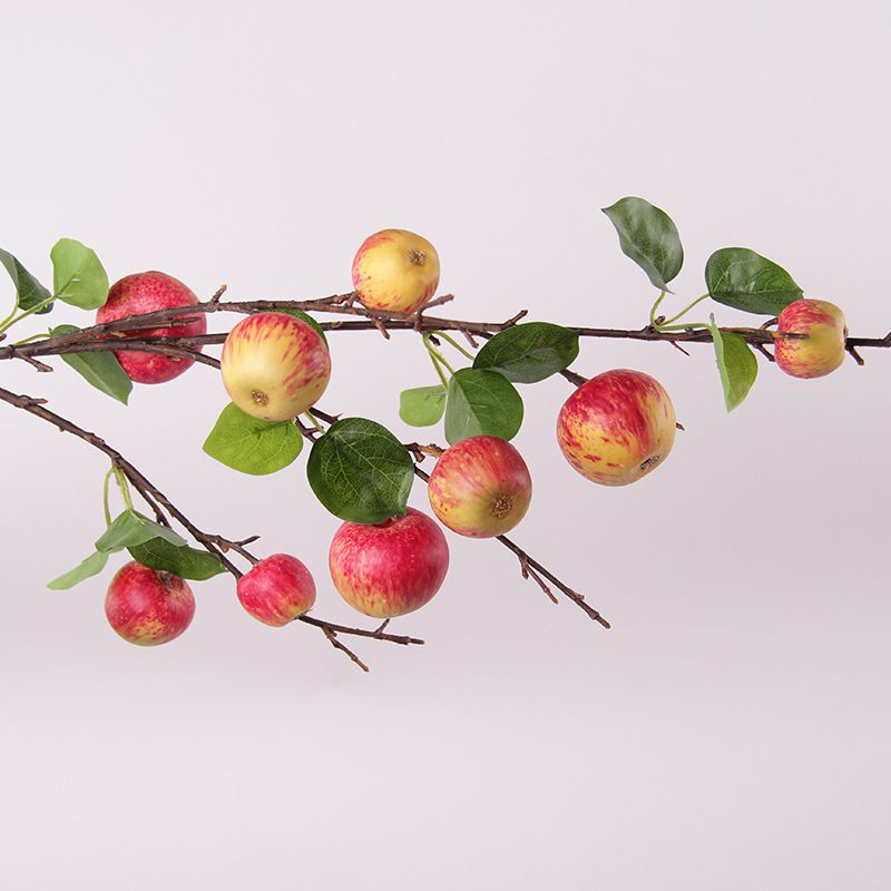 Cành quả táo Zakka giả trang trí cao cấp