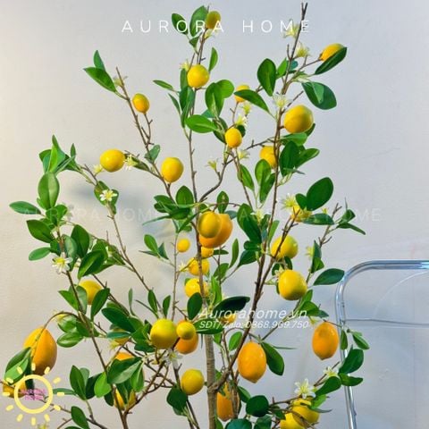 Cây giả cây chanh trĩu quả thiết kế cao cấp