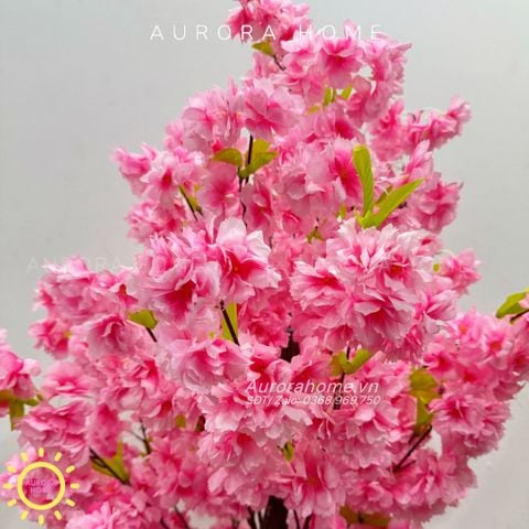 Cây đào hồng giả trang trí Tết (120cm)