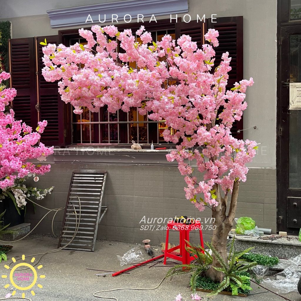 Cây đào Sakura giả trang trí Tết dáng huyền xinh xắn (Nhiều mẫu)