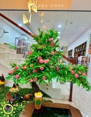 Cây đào tiên giả dáng bonsai trang trí