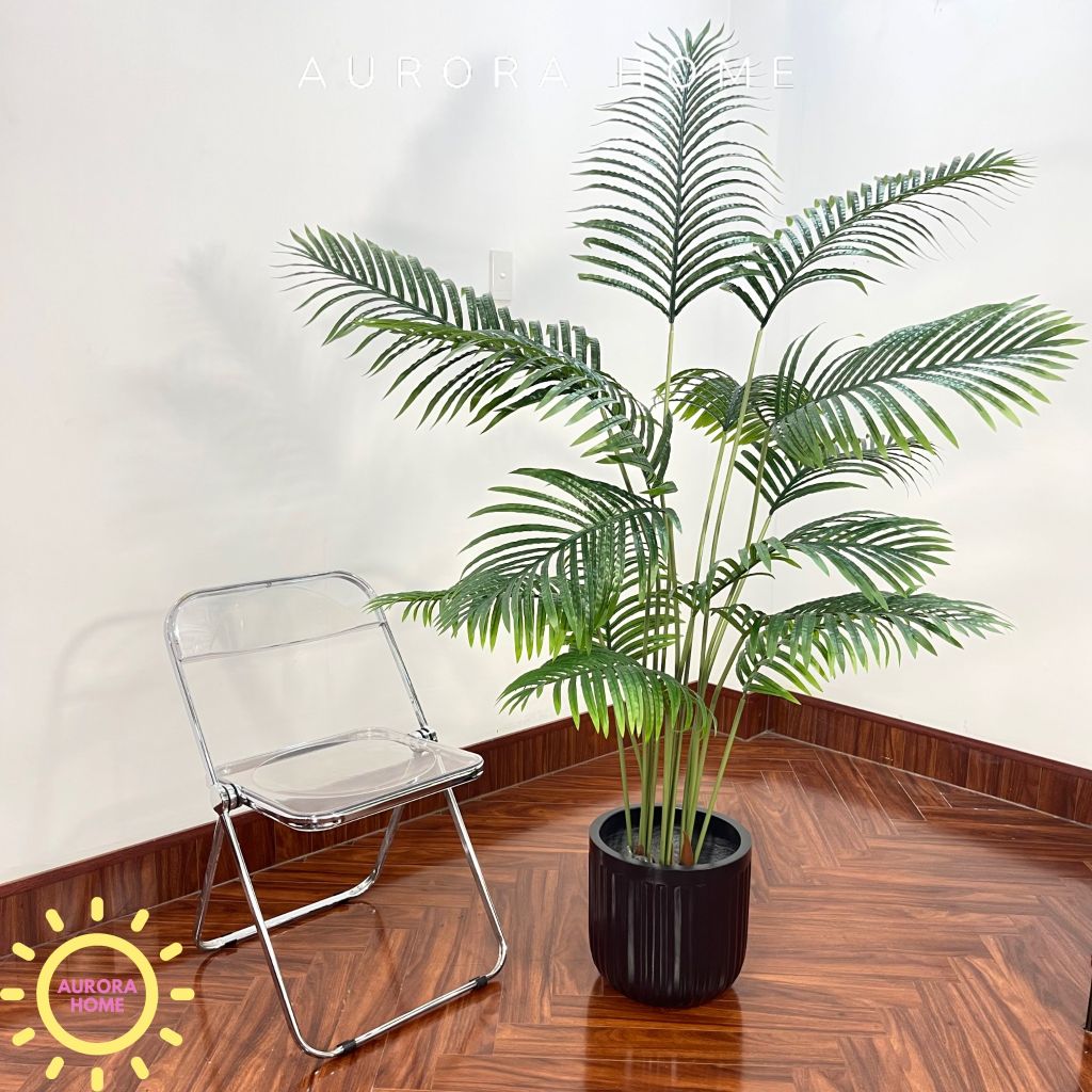Cây dừa giả tán xoè trang trí phòng xinh xắn