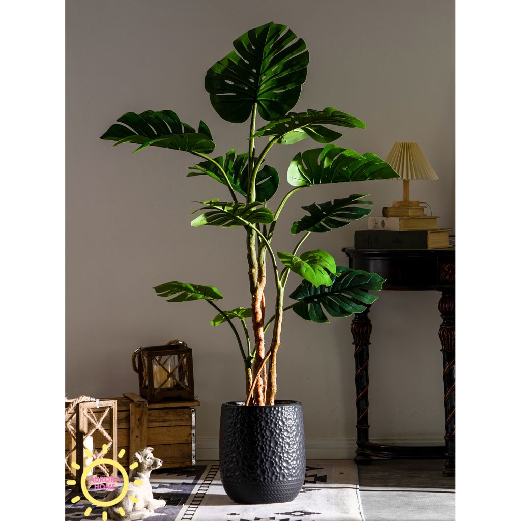 Cây giả Monstera lá xẻ rừng nhiệt đới