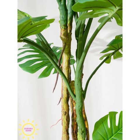 Cây giả Monstera lá xẻ rừng nhiệt đới