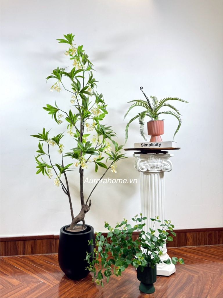 Cây hoa nhài trang trí (cây giả)