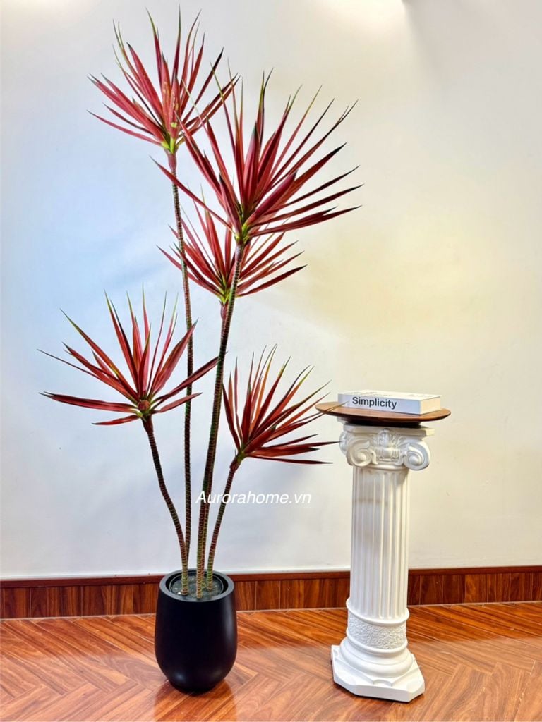 Cây giả Premium cây thùa Tequila sắc đỏ