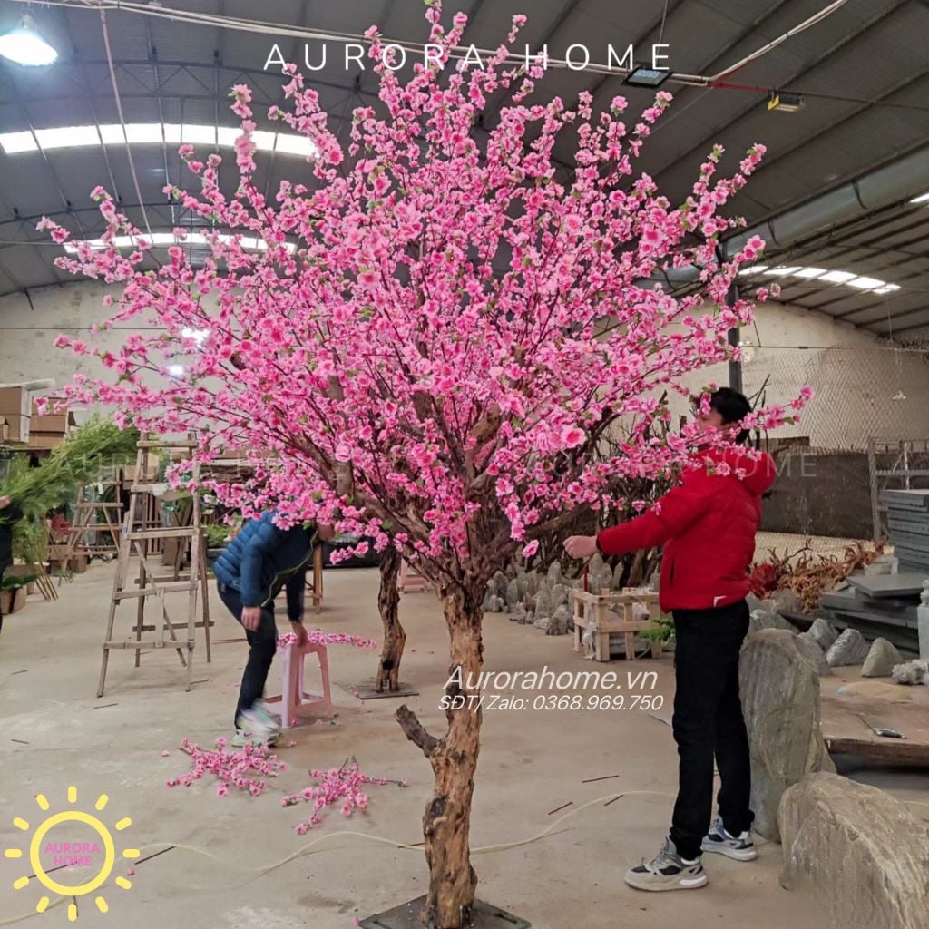Cây đào giả trang trí Tết (trồng theo kích thước yêu cầu)
