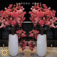 Cây hoa giấy giả kèm chậu (150cm)
