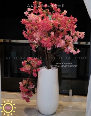 Cây hoa giấy giả kèm chậu (150cm)