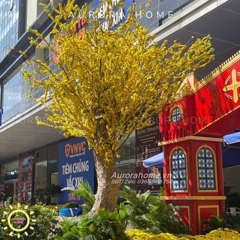 Cây mai giả cao cấp trang trí theo yêu cầu (hàng thiết kế)