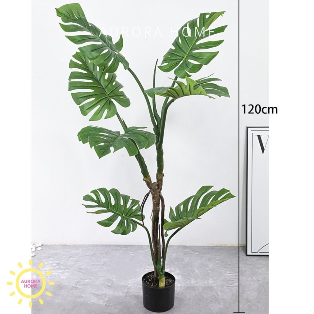 Cây giả Monstera lá xẻ rừng nhiệt đới