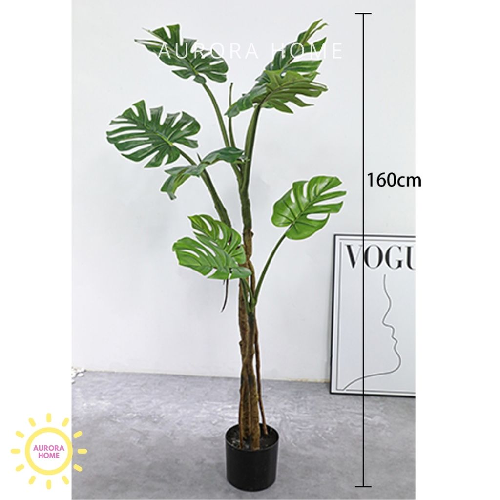 Cây giả Monstera lá xẻ rừng nhiệt đới