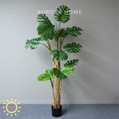 Cây giả Monstera lá xẻ rừng nhiệt đới
