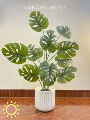 Cây Monstera giả trang trí tán xoè trang trí phòng
