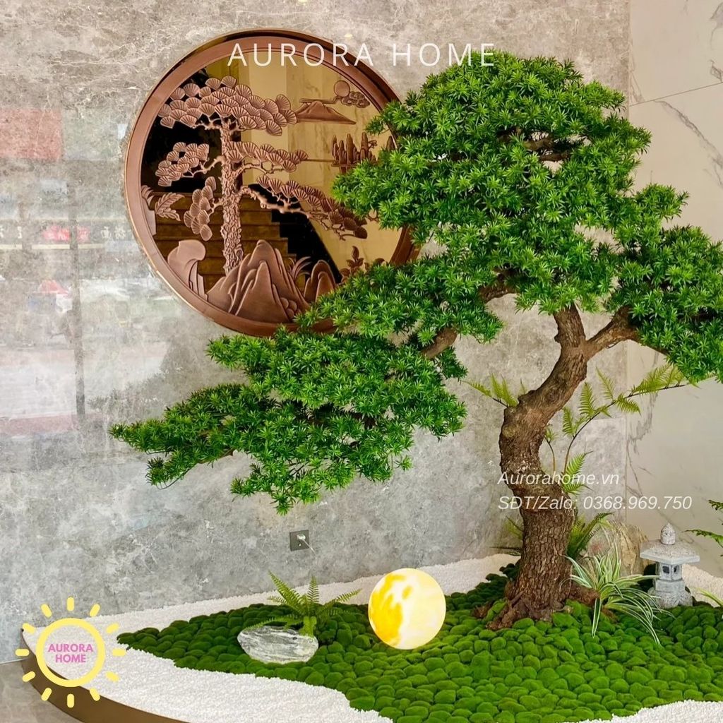 Cây Tùng Bonsai giả cao 135cm trang trí nhà