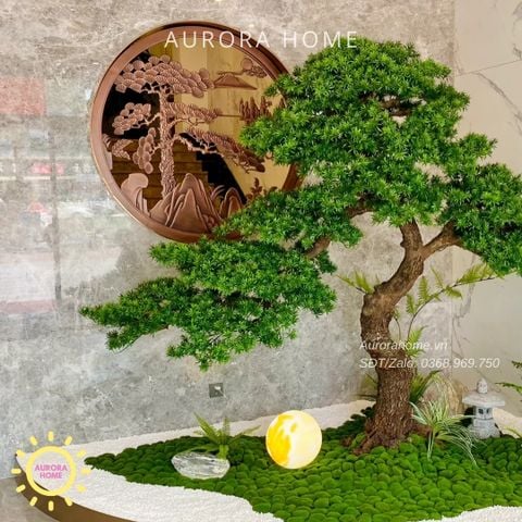 Cây Tùng Bonsai giả cao 135cm trang trí nhà