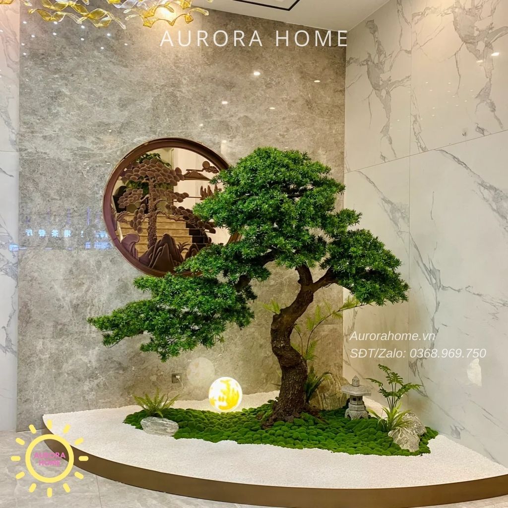 Cây Tùng Bonsai giả cao 135cm trang trí nhà