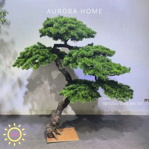 Cây Tùng Bonsai giả dáng huyền đổ trang trí