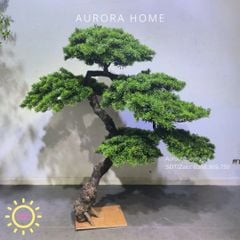 Cây Tùng Bonsai giả dáng huyền đổ trang trí