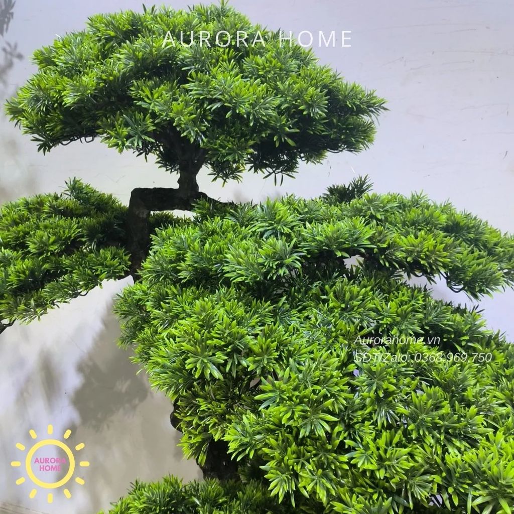 Cây Tùng Bonsai giả dáng huyền đổ trang trí