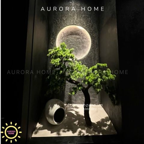 Tiểu cảnh cây tùng bonsai trang trí nhà hàng Nhật Bản (Mẫu 11)