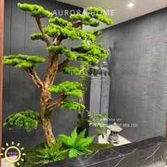 Cây Tùng giả trang trí dáng thượng huyền (mẫu 6)