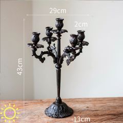 Chân nến cổ điển Black Retro Delip