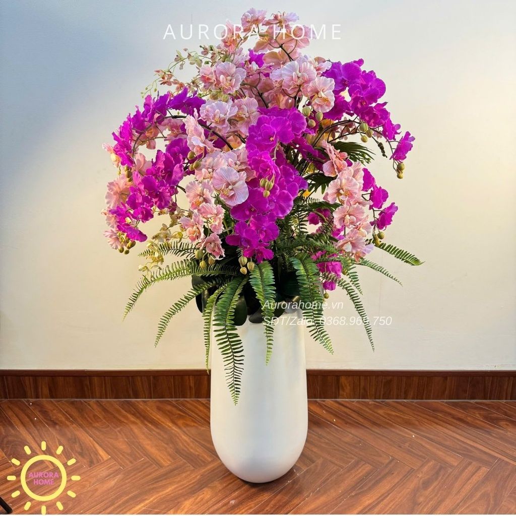 Chậu hoa lan hồ điệp Pink Purple trang trí đại sảnh