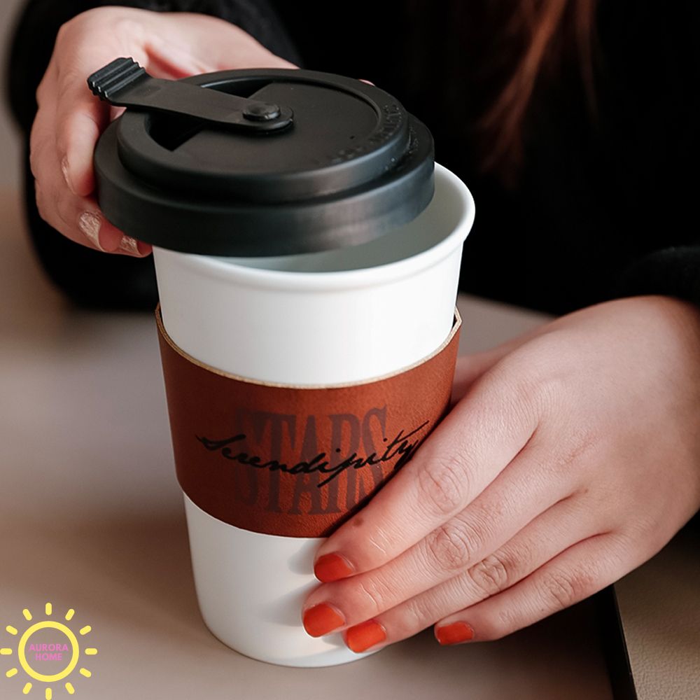 Cốc gốm sứ đựng Coffee cầm tay