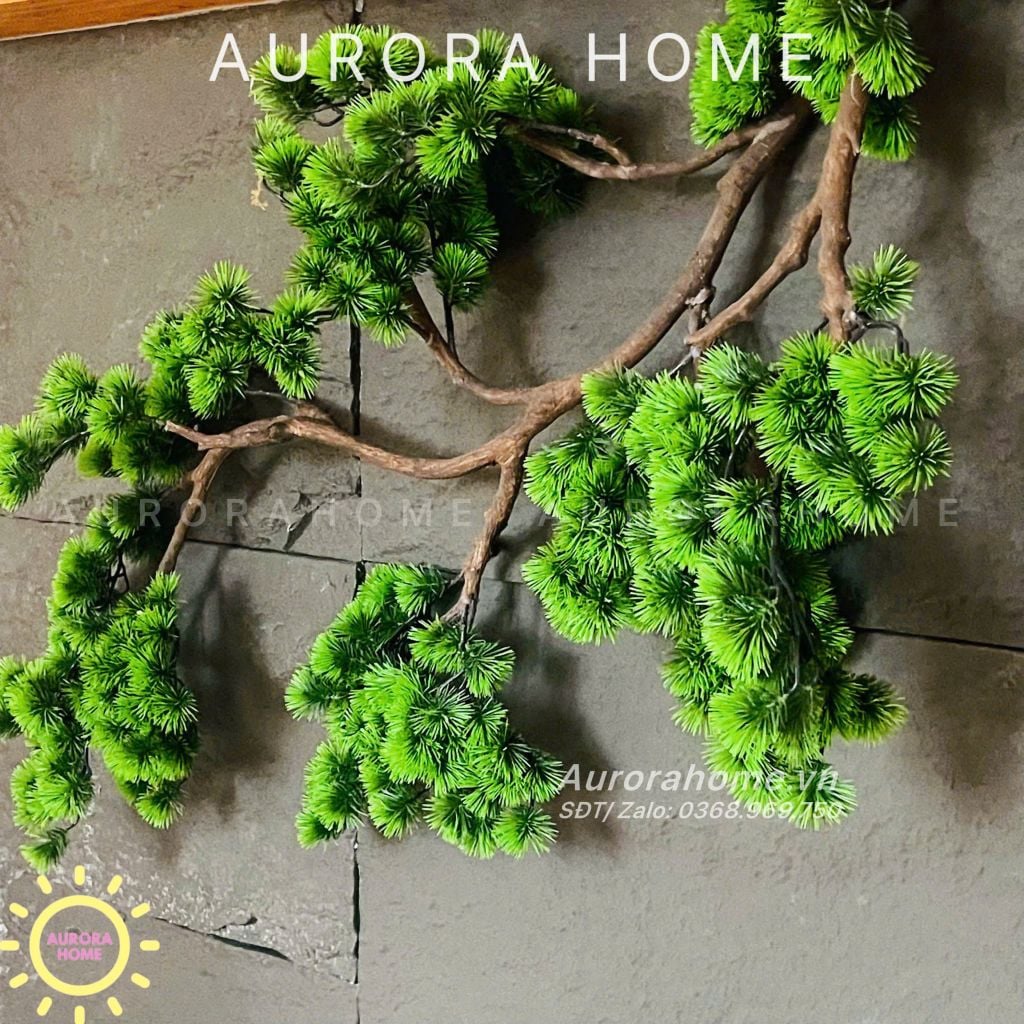 Tiểu cảnh cây tùng giả thả treo phong cách Nhật Bản