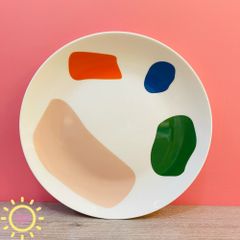 Đĩa ăn Colorful Popin (Hoạ tiết xanh)