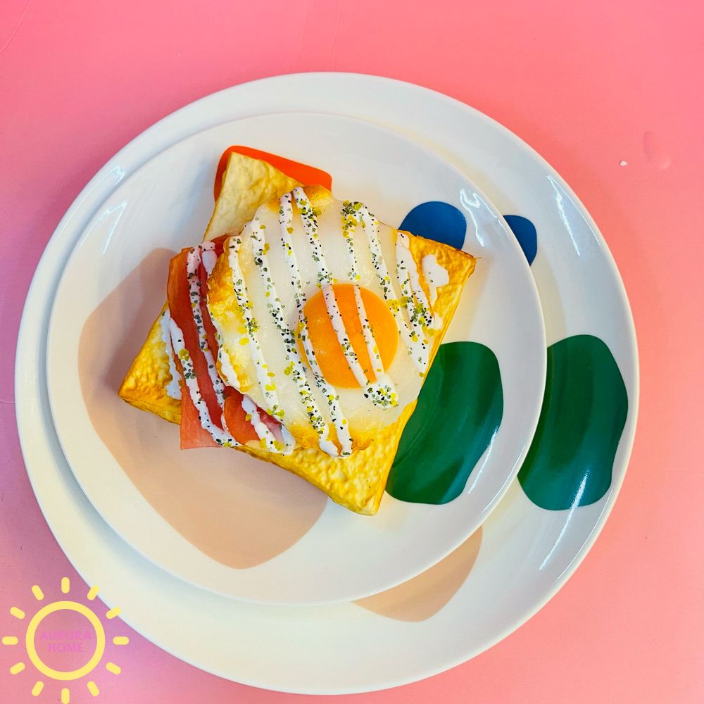 Đĩa ăn Colorful Popin (Hoạ tiết xanh)