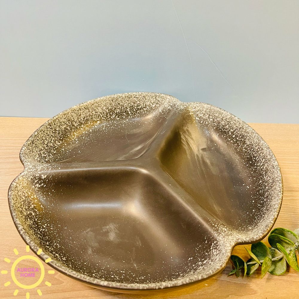 Dĩa 3 ngăn đựng đồ ăn phong cách Nhật Bản