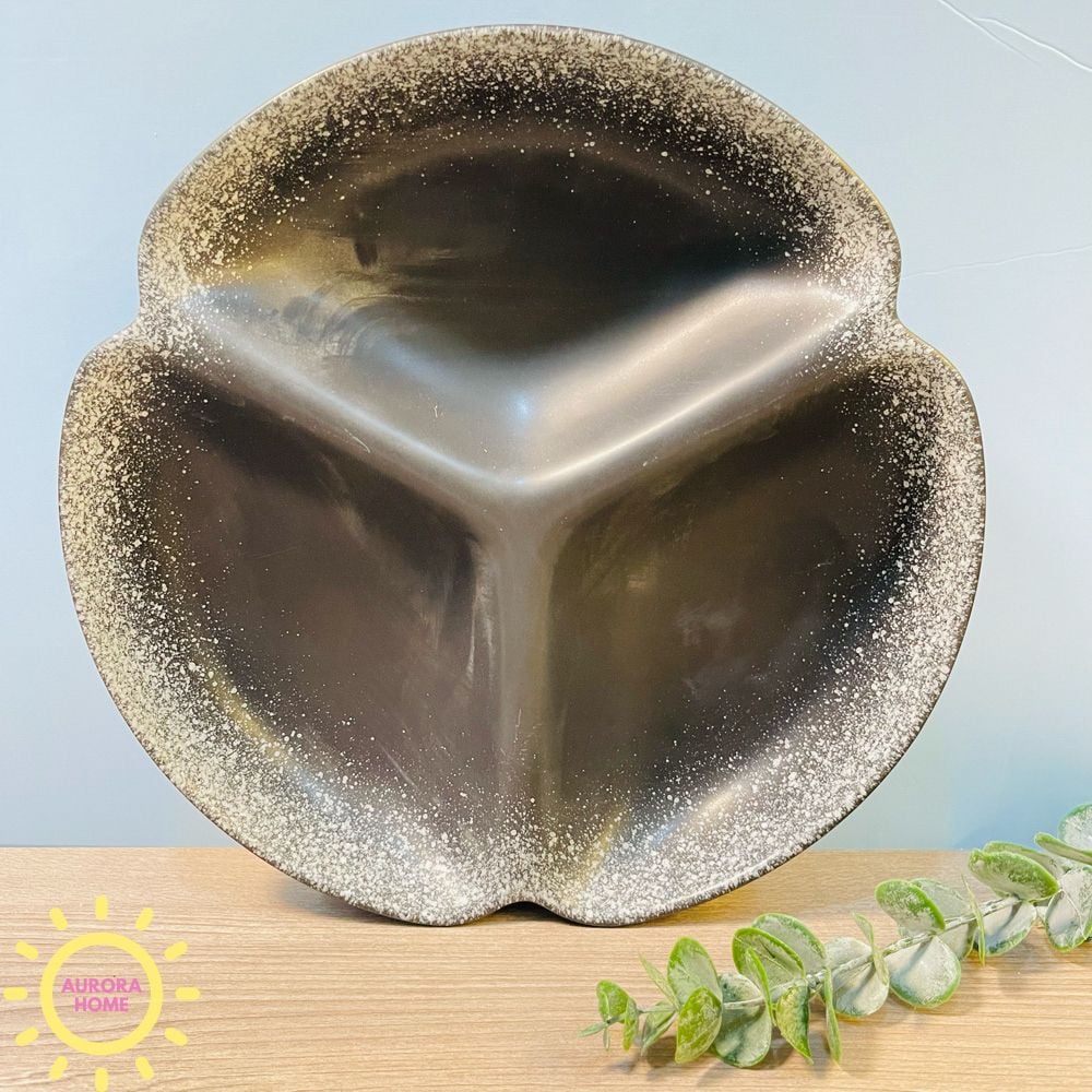 Dĩa 3 ngăn đựng đồ ăn phong cách Nhật Bản