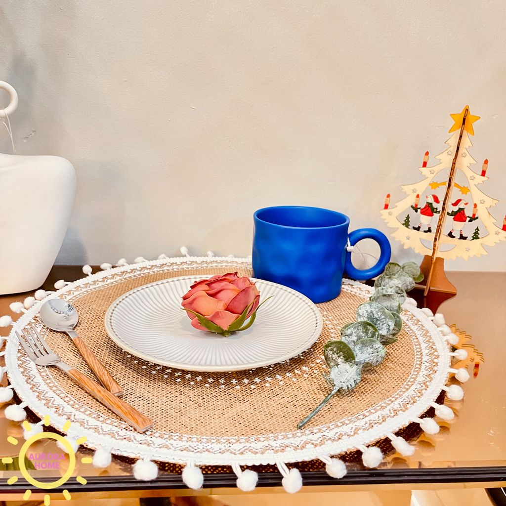 Cốc sứ chấm bi phong cách Hàn Quốc