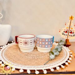 Cốc sứ vintage phong cách Hàn Quốc