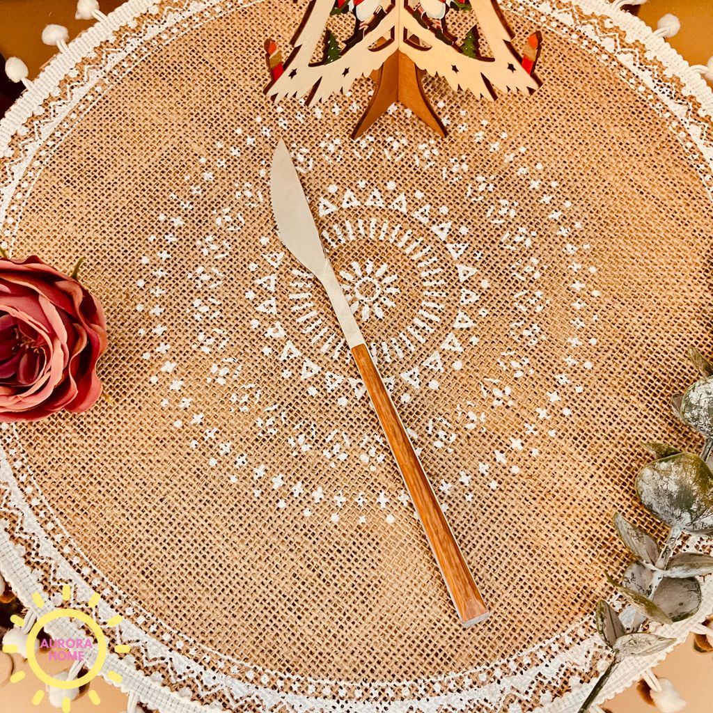 Bộ muỗng dao nĩa bàn ăn thân gỗ (Set 5 món)