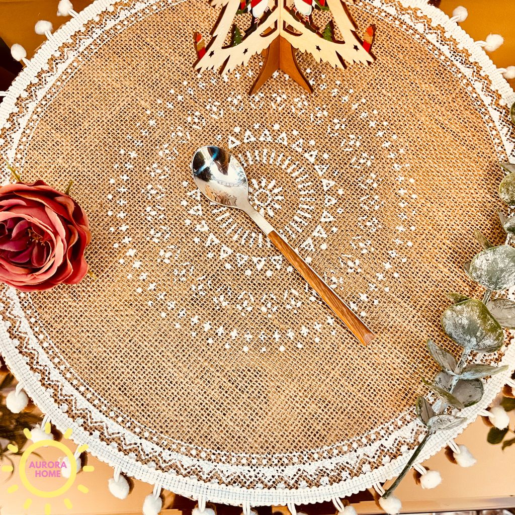 Bộ muỗng dao nĩa bàn ăn thân gỗ (Set 5 món)